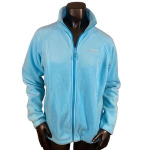 Columbia Womens Fleece Jacket Full Zip Drawstring Waist Side Zip Pockets Size M